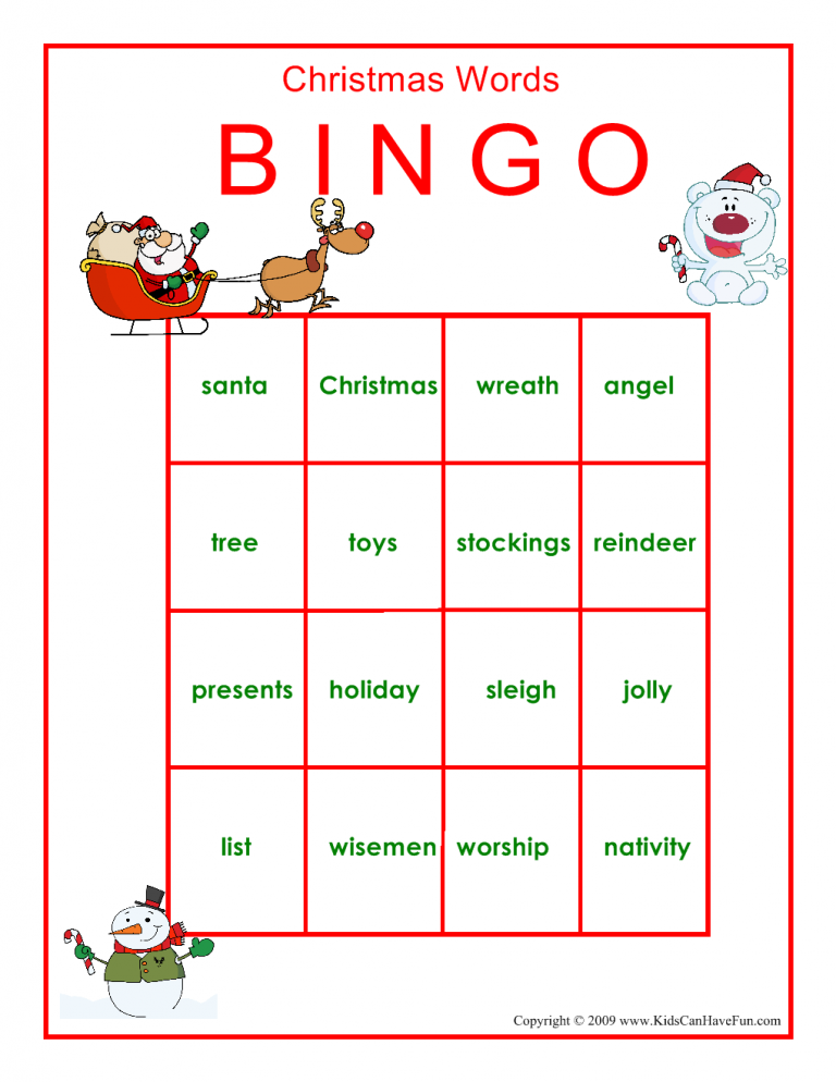 bingo holiday bonus links free