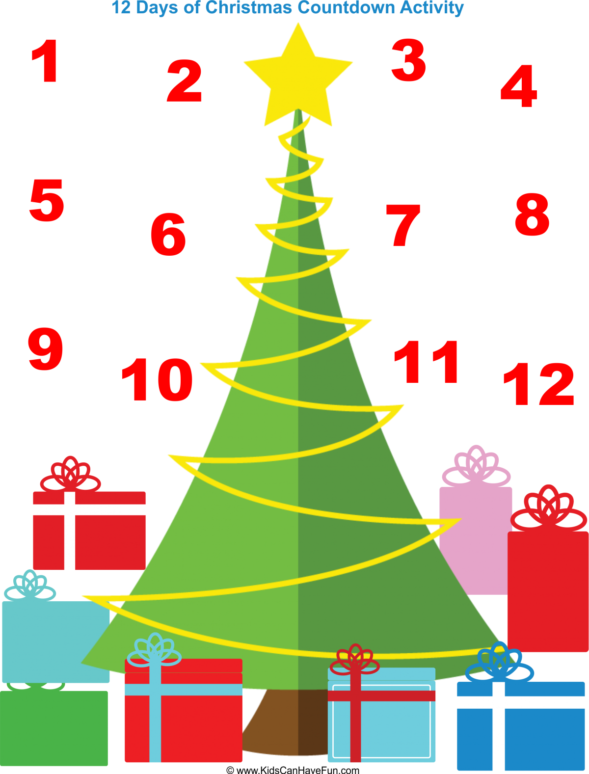 Printable 12 Days Of Christmas Calendar