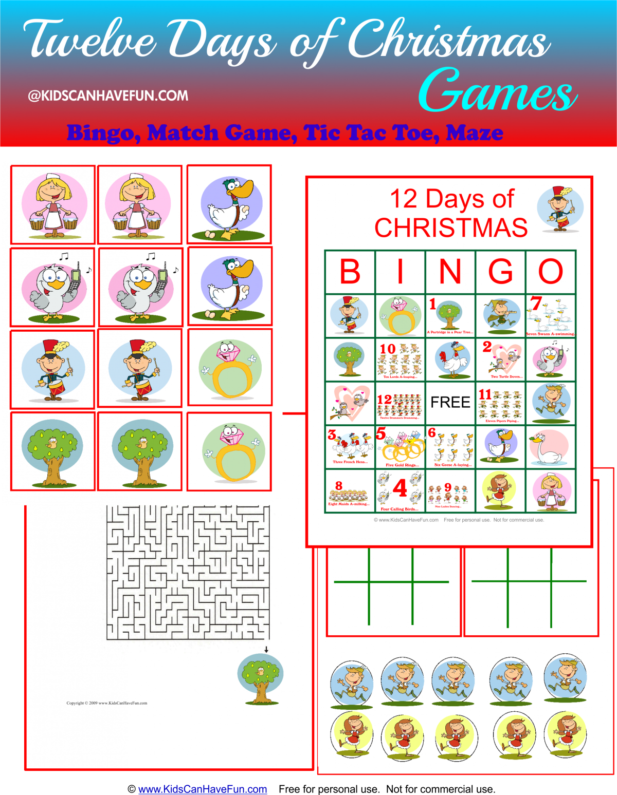 12 Days Of Christmas Ideas And Printables