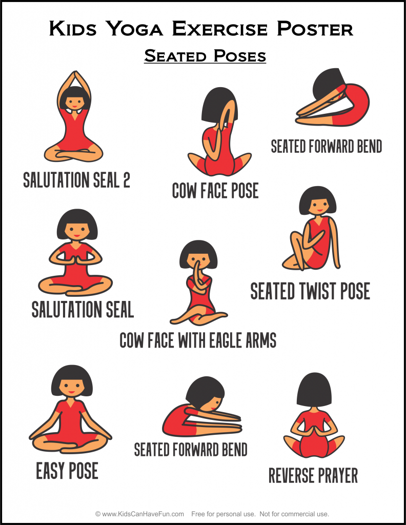 12 yoga pose asana posture for calendar template Vector Image
